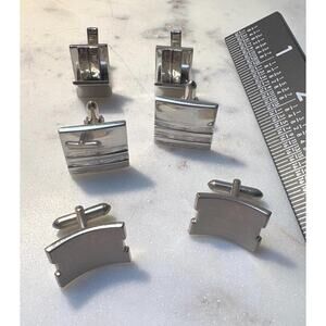 Vintage VTG Swank Cufflinks in a silver tone color